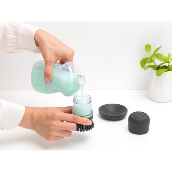 Brabantia SinkSide Afwasborstel met Zeepreservoir Zwart - Afbeelding 3