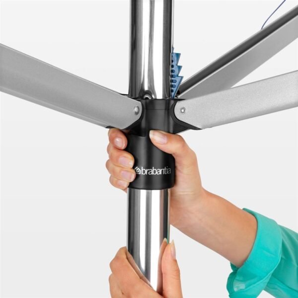 Brabantia Topspinner Droogmolen met Bodemhuls 40 m Drooglijn Metallic Grijs - Afbeelding 4