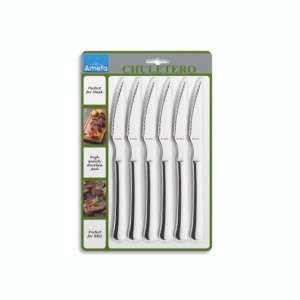 Amefa Chuletero Steakmessen 6 Stuks RVS
