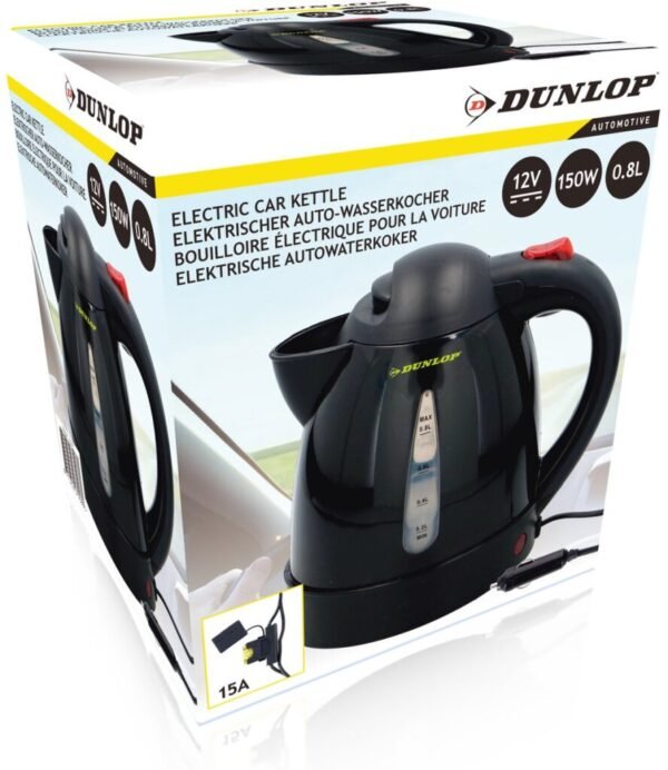 Dunlop Camping waterkoker Zwart 12V Stekker - Afbeelding 2