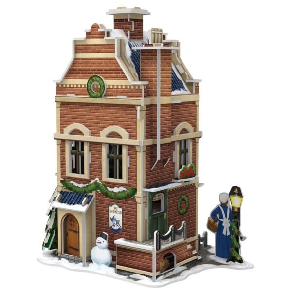 Cubic Fun 3D Puzzel Hollands Huisje Winter Bakkerij + Licht 65 Stukjes - Afbeelding 4