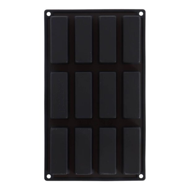 Patisse Mini Cakevorm 12 Vaks 29x17 cm Zwart/Siliconen - Afbeelding 4