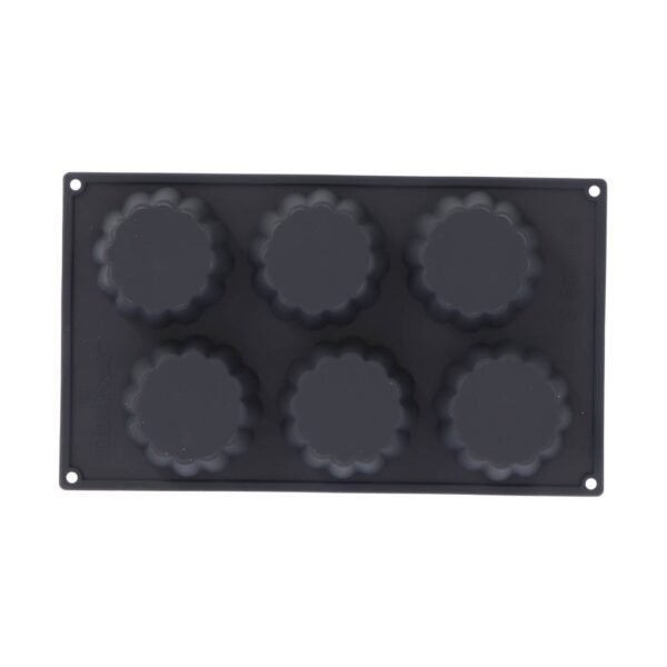 Patisse Mini Taartvorm 6 Vaks 29x17 cm Zwart/Siliconen - Afbeelding 4