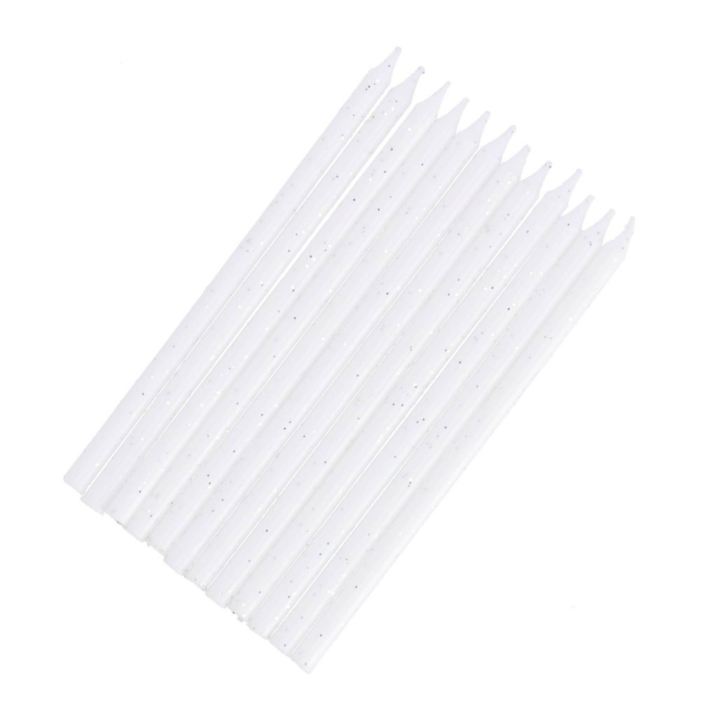 Patisse Verjaardagskaarsjes 14 cm 12 Stuks Wit - Afbeelding 3