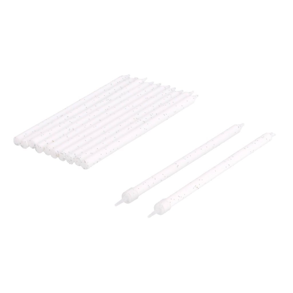 Patisse Verjaardagskaarsjes 14 cm 12 Stuks Wit - Afbeelding 4