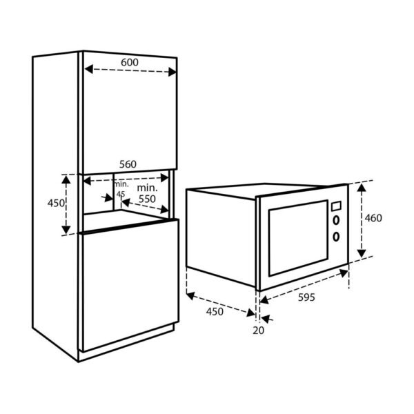 Inventum IMC6125F Inbouw Combi Magnetron 25L RVS/Zwart - Afbeelding 7