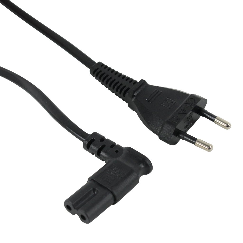 Scanpart Netsnoer Haaks Zwart 2.0m - Afbeelding 2