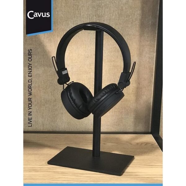 Cavus CAV-HSB-SQUARE Sphere Hoofdtelefoon Standaard Zwart/Staal - Afbeelding 3