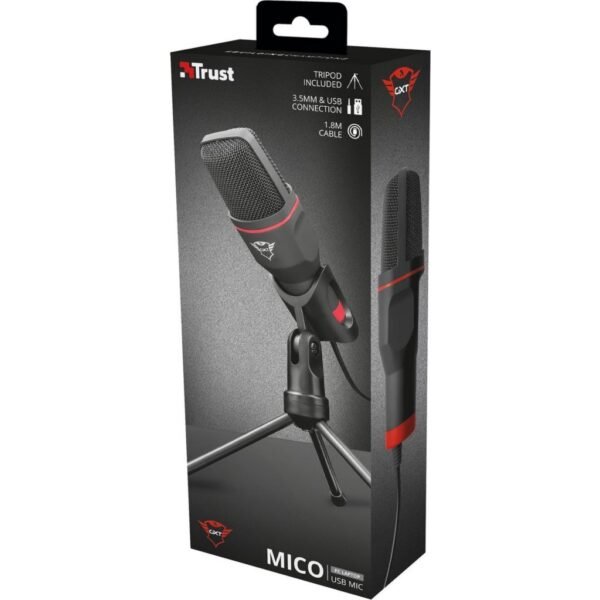 Trust GXT 212 Mico USB Microfoon Zwart/Rood - Afbeelding 3