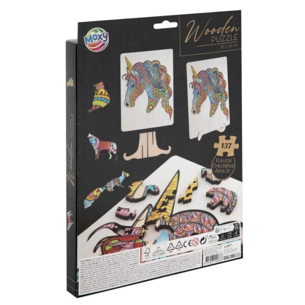 Moxy Houten Puzzel Eenhoorn 137 Stukjes - Afbeelding 2
