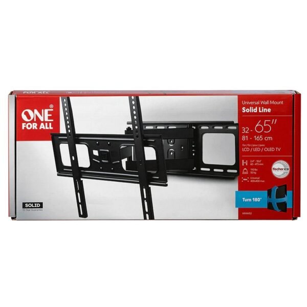 One For All WM4452 TV Muurbeugel 32-65 Inch Schermen Zwart - Afbeelding 2