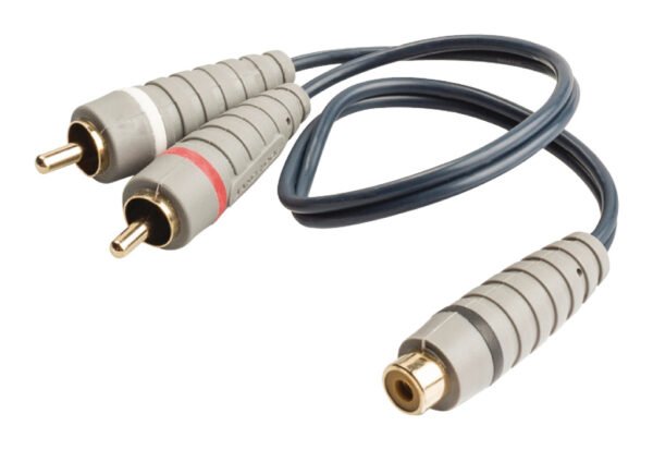 Bandridge BAL4600 Subwooferkabel 2x Rca Male - Rca Female 0.20 M Blauw - Afbeelding 2