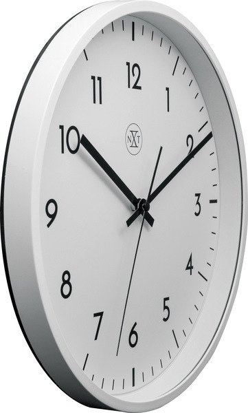 NeXtime NX-7320 Wandklok NXT Diameter 30cm Kunststof Wit, Witte Wijzerplaat - Afbeelding 2