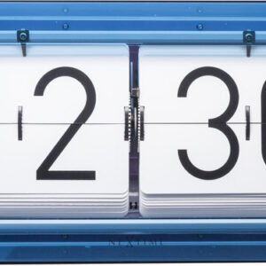 NeXtime NE-5209BL Tafel/wandklok Big Flip 36x16.7x8.5cm Acryl Blauw