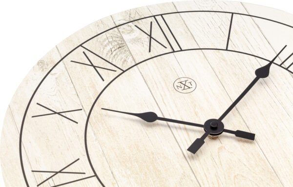 NeXtime NX-7345WI Wandklok NXt Paul Dia 40cm Hout Wit - Afbeelding 5