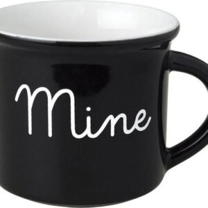 Dutch Rose Zwart/Wit Beker Mine Zwart
