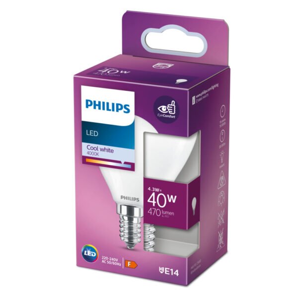 Philips Led Classic 40w E14 Cw P45 Fr Nd Rfsrt4 Verlichting - Afbeelding 4