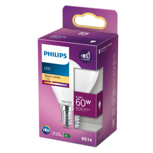Philips LED Lamp 60W E14 Warm Wit - Afbeelding 2