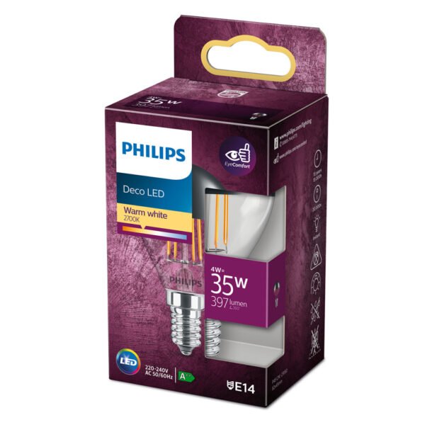 Philips Deco LED Kaarslamp 35W E14 Warm Wit - Afbeelding 2