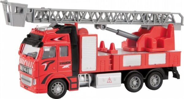 Metal Brandweerwagen 1:38 Rood 12CM - Afbeelding 4