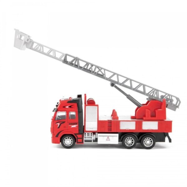Metal Brandweerwagen 1:38 Rood 12CM - Afbeelding 5