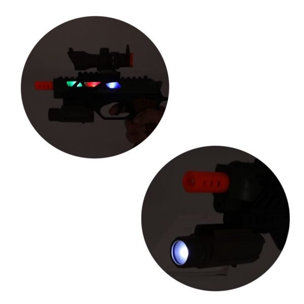 Toi-Toys Alfafox Militair Pistool met Demper + Zaklamp + Licht en Geluid - Afbeelding 3