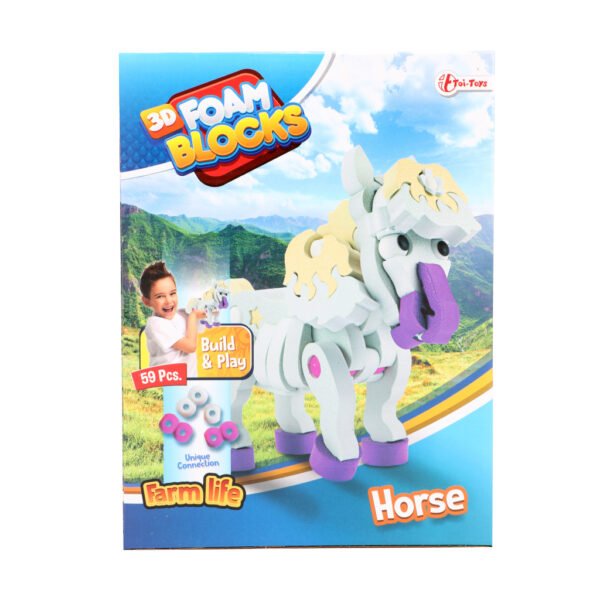 Toi-Toys 3D Puzzel Constuksructiefoam Paard Diy Set S - Afbeelding 2