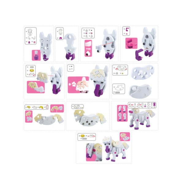 Toi-Toys 3D Puzzel Constuksructiefoam Paard Diy Set S - Afbeelding 5