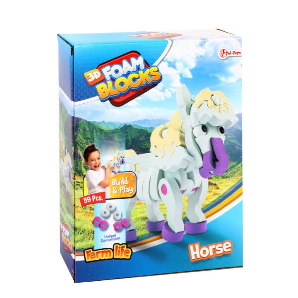Toi-Toys 3D Puzzel Constuksructiefoam Paard Diy Set S - Afbeelding 6