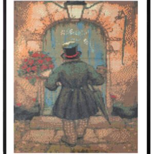 Grafix Diamond Painting Anton Pieck Man Met Rozen 40x50cm