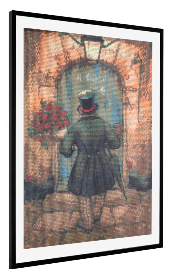 Grafix Diamond Painting Anton Pieck Man Met Rozen 40x50cm - Afbeelding 2