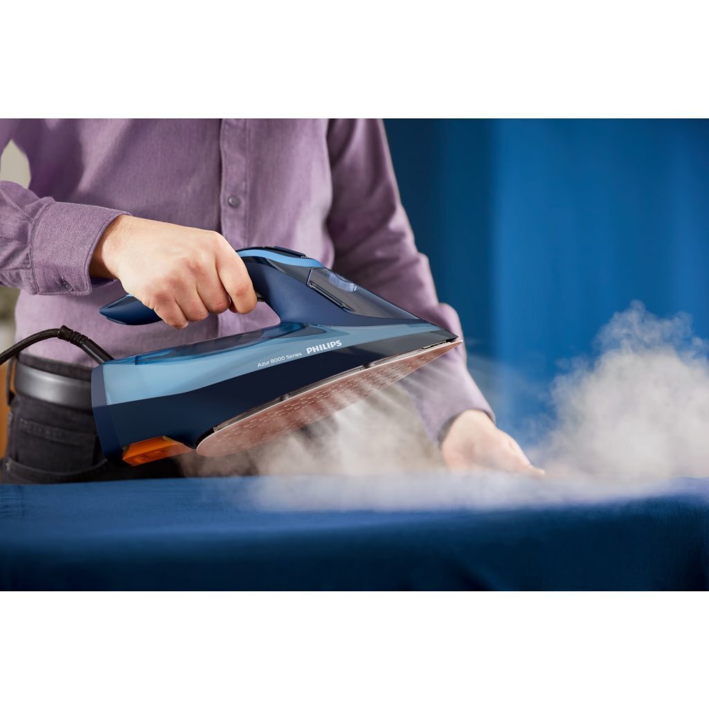 Philips DST8020/20 Azur 8000 Series Stoomstrijkijzer Blauw - Afbeelding 4