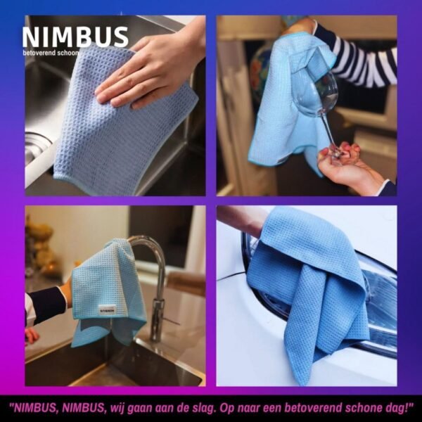 Nimbus Magic Droogdoek 40x40 cm Blauw - Afbeelding 2