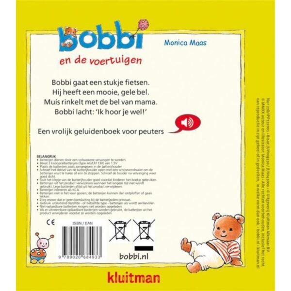 Kluitman Boek Bobbi en de Voertuigen + Geluid - Afbeelding 2