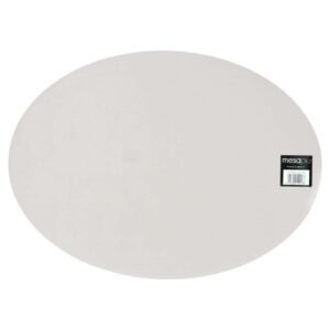 Mesapiu  Placemat Lederlook Light Grey Ovaal 45x33 Cm