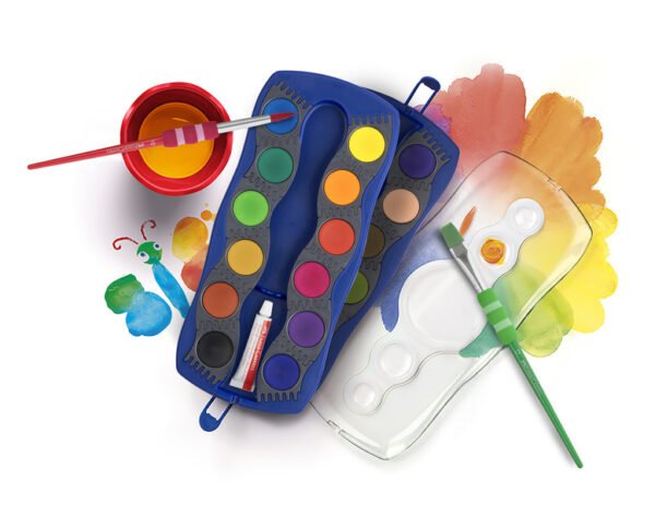 Faber Castell FC-125020 Waterverfdoos 24 Kleuren +1 Tube Verf Wit - Afbeelding 4