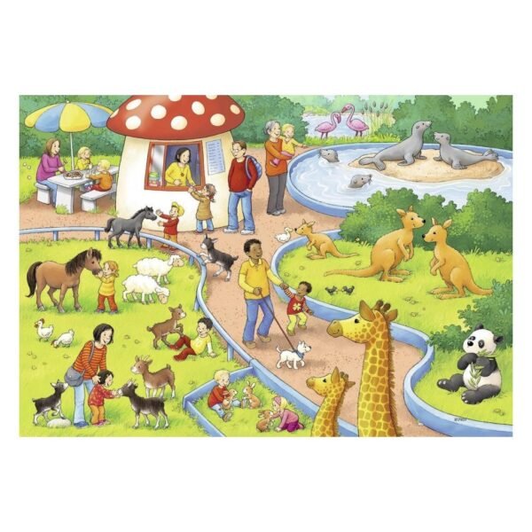 Ravensburger Puzzel Dag in de Dierentuin 2x24 Stukjes - Afbeelding 3