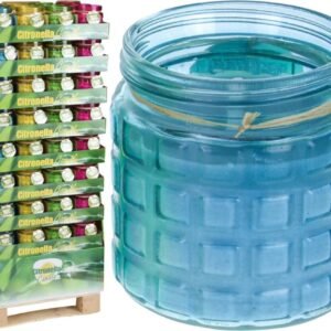 Homestyle Citronella Kaars In Glazen Pot Branders