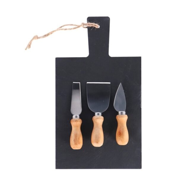 Excellent Houseware Leistenen Kaasplank met 3 Kaasmesjes - Afbeelding 2