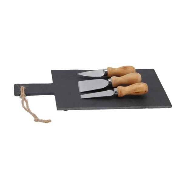 Excellent Houseware Leistenen Kaasplank met 3 Kaasmesjes - Afbeelding 4