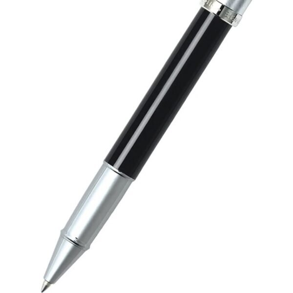 Sheaffer SF-E1931351 Rollerball 100 M Glossy Black Barrel Brushed Chrome Cap Nickel Plated - Afbeelding 2
