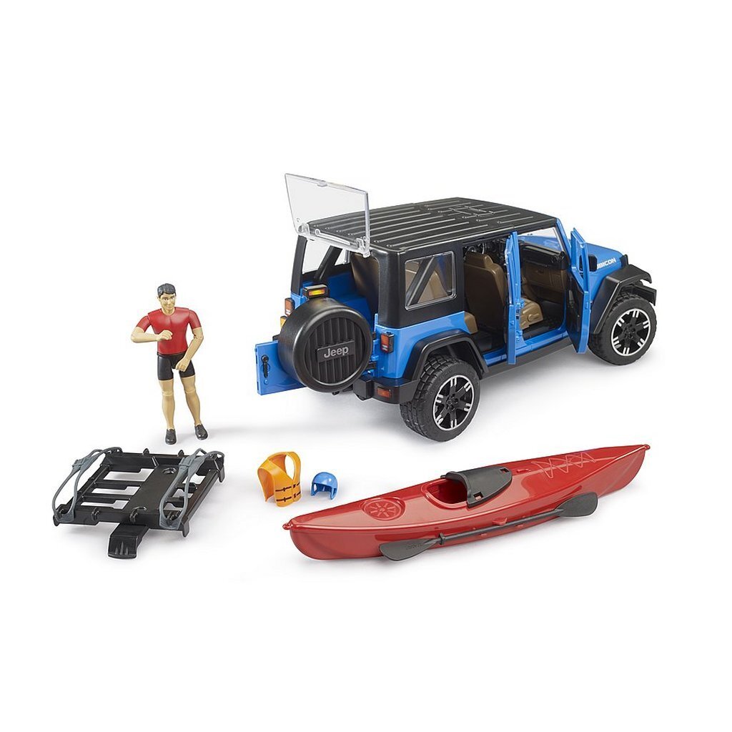 Bruder 02529 Jeep Wrangler Rubicon Unlimited + Kajak en Figuur - Afbeelding 5