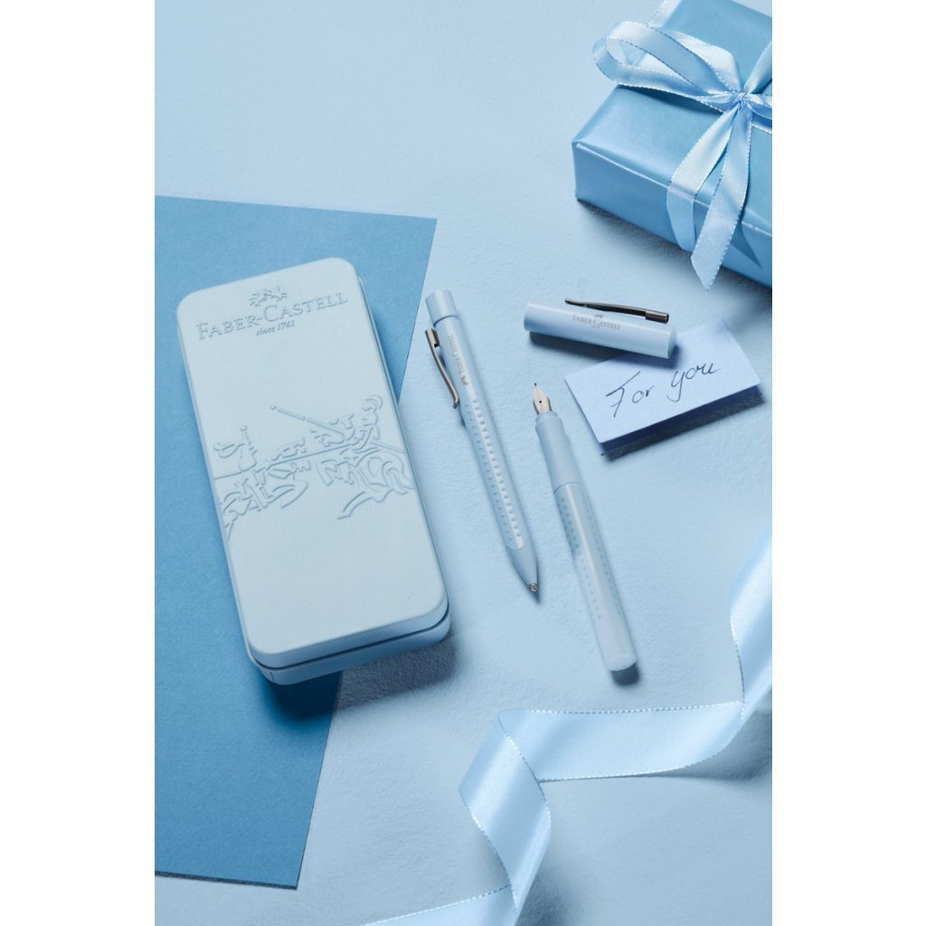 Faber Castell FC-201524 Balpen en Vulpen Grip 2010 Harmony Sky Blue - Afbeelding 3