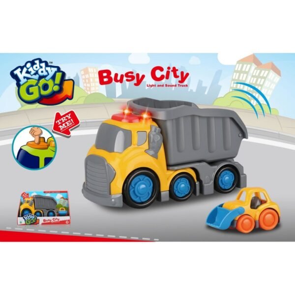 Kiddy Go Dumptruck + Licht en Geluid 19.5 cm - Afbeelding 2