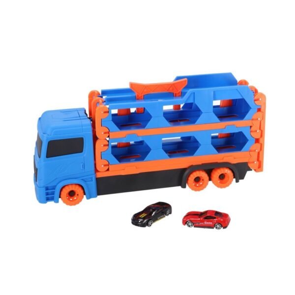 Pop-Up Auto Transporter + 2 Die-Cast Voertuigen - Afbeelding 2