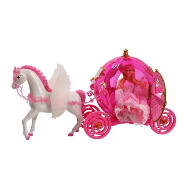 Prinses Pop met Paardenkoets + Licht - Afbeelding 3