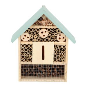 Esschert Design Houten Insectenhotel 10x24x29 cm Naturel/Mintgroen