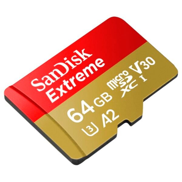 Sandisk MicroSDXC Extreme 64GB 170mb / 60mb,U3,V30,A2 AC - Afbeelding 2