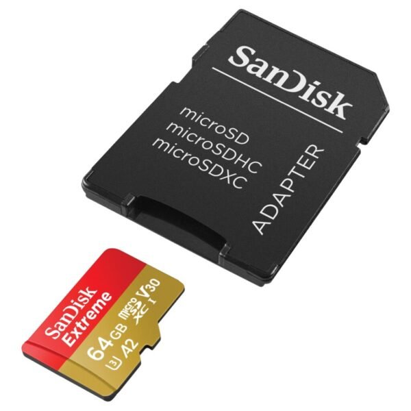 Sandisk MicroSDXC Extreme 64GB 170mb / 60mb,U3,V30,A2 AC - Afbeelding 3