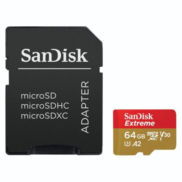 Sandisk MicroSDXC Extreme 64GB 170mb / 60mb,U3,V30,A2 AC - Afbeelding 4